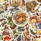 Wrapables Waterproof Christmas Vinyl Stickers for Water Bottles, Laptop, Phones, Skateboards, Decals for Teens, 100pcs Classic Xmas